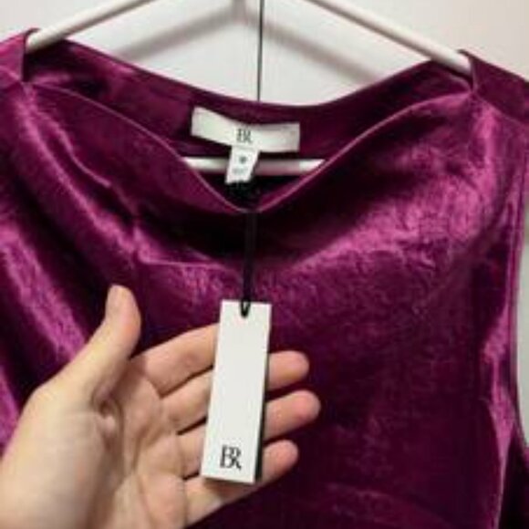 Satin Purple Sleeveless Dress - Picture 5 of 7